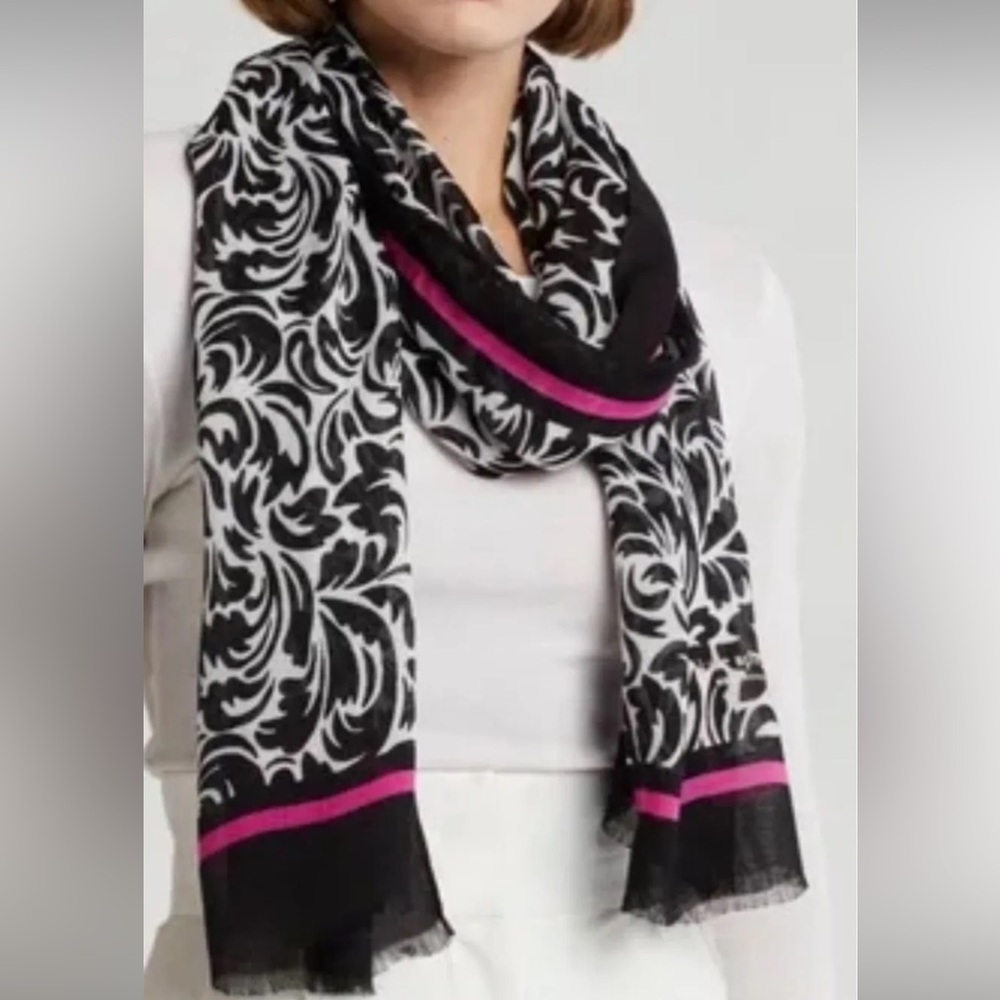 Kate Spade Flourish swirl oblong scarf